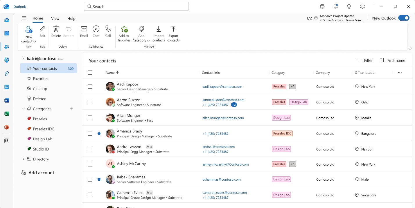 Outlook : la recherche de contacts devient enfin simple et rapide